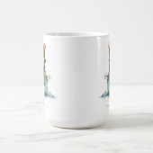 Winter Waterverf Snowman gepersonaliseerde kerst Koffiemok (Center)