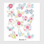 Winter Waterverf Sprigs en Foliage Sticker (Vel)
