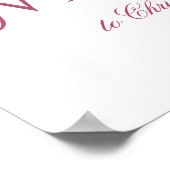 Winter Waterverf Stork Welcome Baby shower Poster (Hoek)