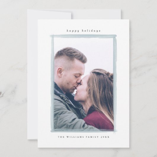 Winter Waterverf Stroke Kerstkaarten Feestdagenkaart (Voorkant)