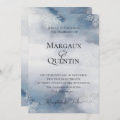 Winter Waterverf Trouwkaart Kaart (Voorkant / Achterkant)