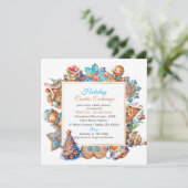 Winter Waterverf Vakantie Cookie Exchange Baby SHO Kaart (Staand voorkant)