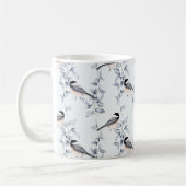 Winter Waterverf Vogels Botanische Patroon Koffiemok (Links)
