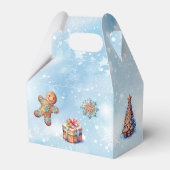 Winter Waterverf Vrolijk kerstfeest baby shower Bedankdoosjes (Achterkant)