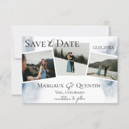 Winter Waterverf Was Foto Save The Date Aankondiging
