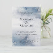 Winter Waterverf Wash Weddenschap Kaart (Staand voorkant)