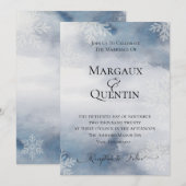 Winter Waterverf Wash Weddenschap Kaart (Voorkant / Achterkant)