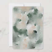 Winter Waterverf Witte Bloemen & Dennen Frame Kaart (Achterkant)