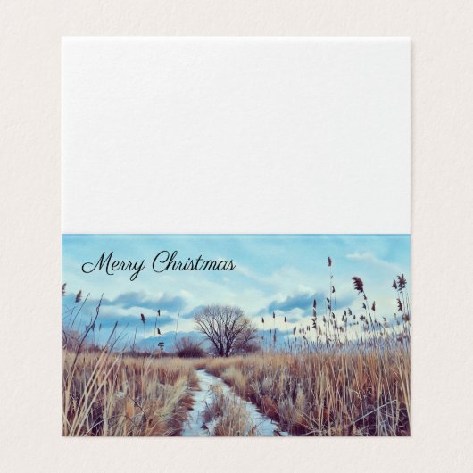 Winter Way - Blank Kaart (Buitenkant ongevouwen)