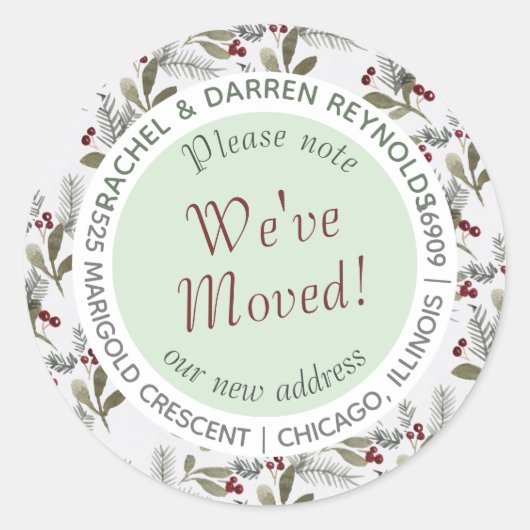 Winter We hebben de adresenvelop verzegeling verpl Ronde Sticker (Voorkant)