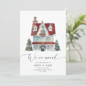 Winter We hebben verhuisde aankondiging (Staand voorkant)