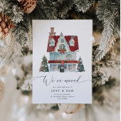 Winter We hebben verhuisde aankondiging