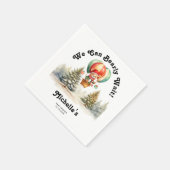 Winter We kunnen bijna wachten op kerst Baby showe Servet (Hoek)