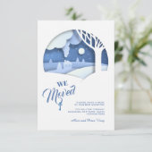 Winter we verhuisd aankondiging (Staand voorkant)