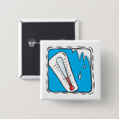 Winter Weather Vierkante Button 5,1 Cm (Voorkant /achterkant)