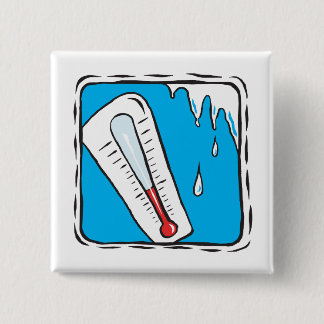 Winter Weather Vierkante Button 5,1 Cm