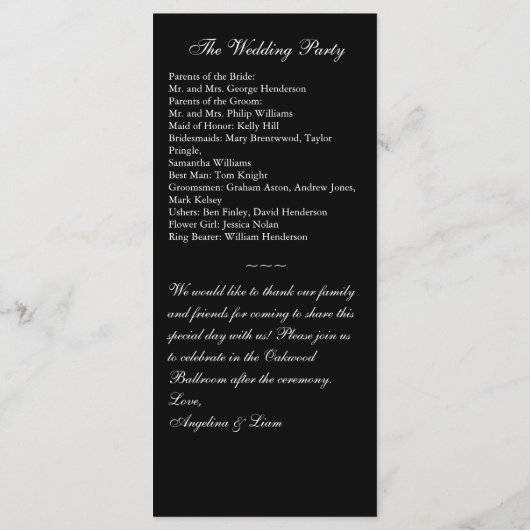 Winter Weddenprogramma Programmakaart (Achterkant)