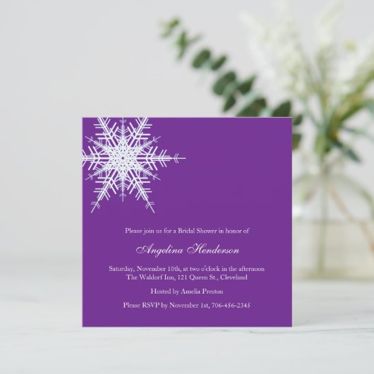 Winter Weddenschap Bridal Shower Kaart (Staand voorkant)