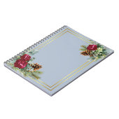 Winter Weddenschap Burgundy Rozen Eucalyptus Notitieboek (Linkerzijde)