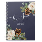 Winter Weddenschap Eucalyptus Greenery White Roses Notitieboek (Voorkant)