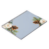 Winter Weddenschap Eucalyptus Greenery White Roses Notitieboek (Linkerzijde)