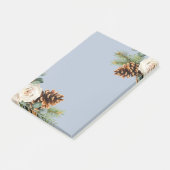 Winter Weddenschap Eucalyptus Greenery White Roses Post-it® Notes (Schuin)