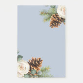 Winter Weddenschap Eucalyptus Greenery White Roses Post-it® Notes (Voorkant)
