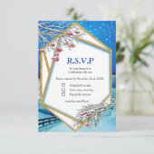 Winter Weddenschap Fantasy RSVP Kaartje (Staand voorkant)