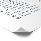 Winter Weddenschap Floral Sneeuwblauw Poster (Hoek)