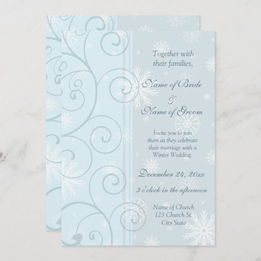 Winter Weddenschap Fotokaarten Kaart (Voorkant / Achterkant)