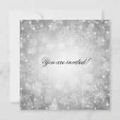 Winter Weddenschap Jubileum Festive Bokeh Silver Kaart (Achterkant)