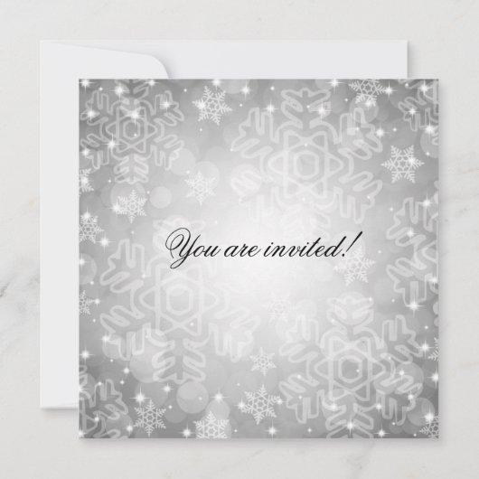 Winter Weddenschap Jubileum Festive Bokeh Silver Kaart (Achterkant)