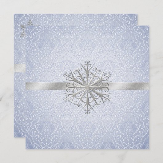 Winter Weddenschap Kaart (Voorkant / Achterkant)