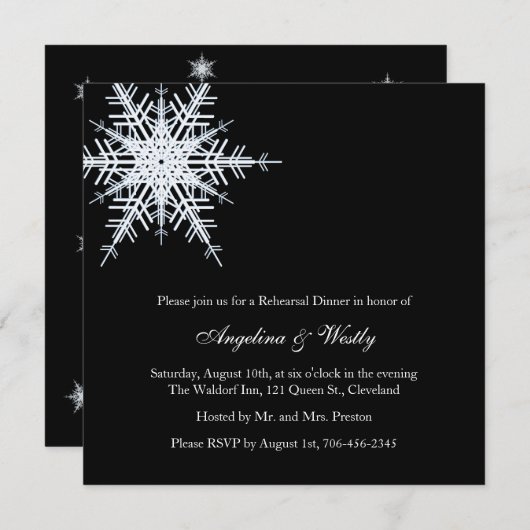 Winter Weddenschap Kaart (Voorkant / Achterkant)