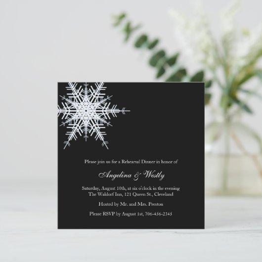 Winter Weddenschap Kaart (Staand voorkant)