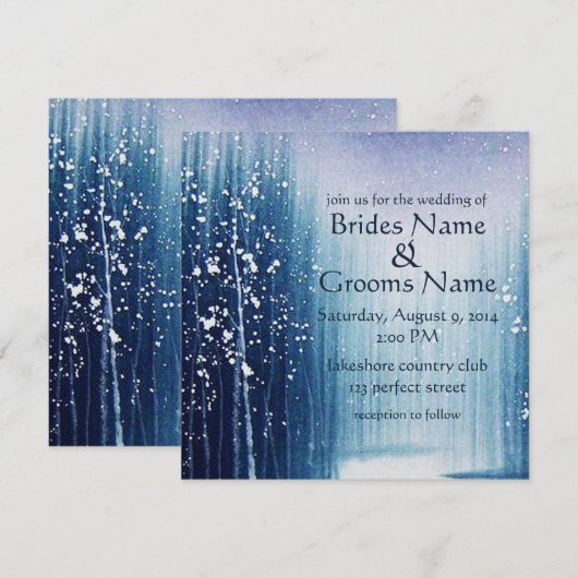 Winter Weddenschap Kaart (Voorkant / Achterkant)