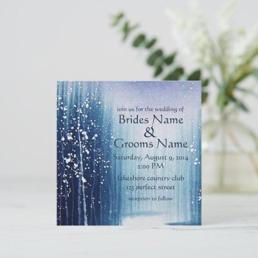 Winter Weddenschap Kaart (Staand voorkant)