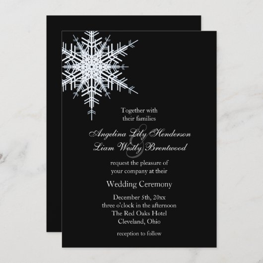 Winter Weddenschap Kaart (Voorkant / Achterkant)