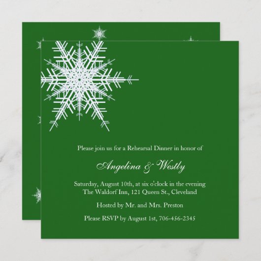 Winter Weddenschap Kaart (Voorkant / Achterkant)