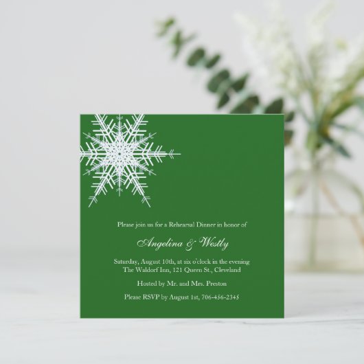 Winter Weddenschap Kaart (Staand voorkant)