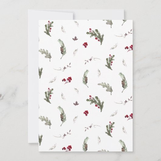 Winter Weddenschap  kerststijl Kaart (Achterkant)