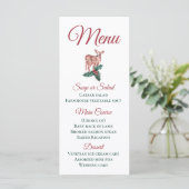 Winter Weddenschap Menu Kerstmis Reindeer Red Flor (Staand voorkant)