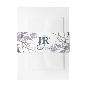 Winter Weddenschap Monogram Uitnodigingen Wikkel