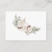Winter Weddenschap Pine Cone Wedding RSVP Enclosur Informatiekaartje (Achterkant)