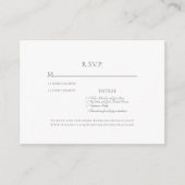 Winter Weddenschap Pine Cone Wedding RSVP Enclosur Informatiekaartje (Voorkant)
