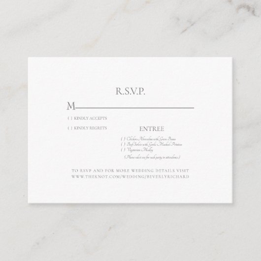 Winter Weddenschap Pine Cone Wedding RSVP Enclosur Informatiekaartje (Voorkant)