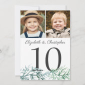 Winter Weddenschap Pine Foto's Tabelnummer Kaart (Achterkant)