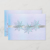 Winter Weddenschap-repetitie Dinner RSVP (Voorkant / Achterkant)