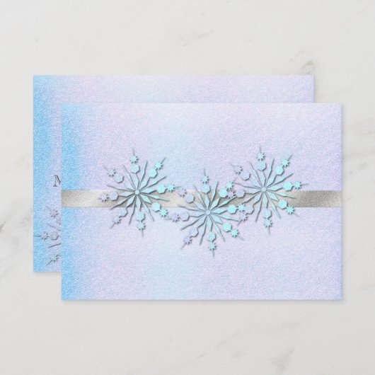 Winter Weddenschap-repetitie Dinner RSVP (Voorkant / Achterkant)