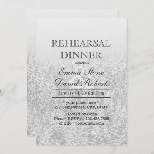 Winter Weddenschap sneeuwrepeater Kaart (Voorkant / Achterkant)